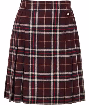 Bordeaux Wool Mini Skirt