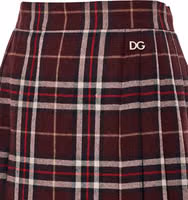 Bordeaux Wool Mini Skirt 3