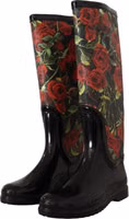 Black Polyvinyl Rain Boots 2