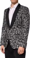 Black Jazz Club Silk Single Breasted Blazer 2