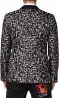 Black Jazz Club Silk Single Breasted Blazer 3