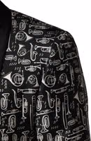 Black Jazz Club Silk Single Breasted Blazer 4