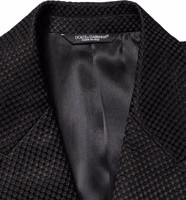 Black Cotton Double Breasted 2 Button Blazer 5
