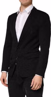 Black Wool Single Breasted 2 Button Blazer 2