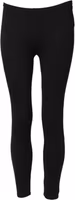 Black Skinny Mid Waist Leggings Cropped Trouser Pants 1