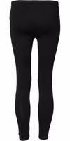 Black Skinny Mid Waist Leggings Cropped Trouser Pants 2