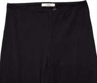 Black Skinny Mid Waist Leggings Cropped Trouser Pants 3