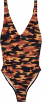 Multicolor Polyester One-Piece Swimsuit 1