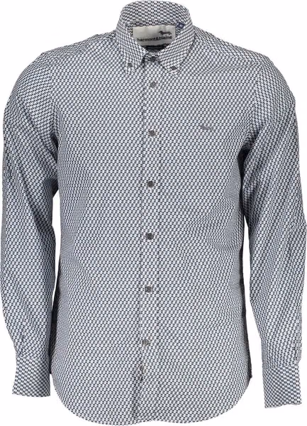 Blue Cotton Pattern Shirt