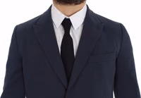 Blue Cotton Stretch Casual Blazer 1