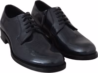 Blue Leather Derby Dress Formal Shoes 5