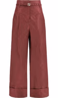 Bordeaux Silk Casual Pants 1